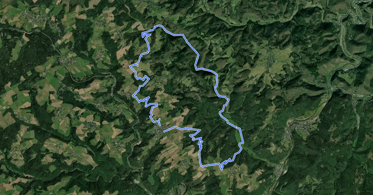Маршрут MTB route 8 на спутниковом снимке