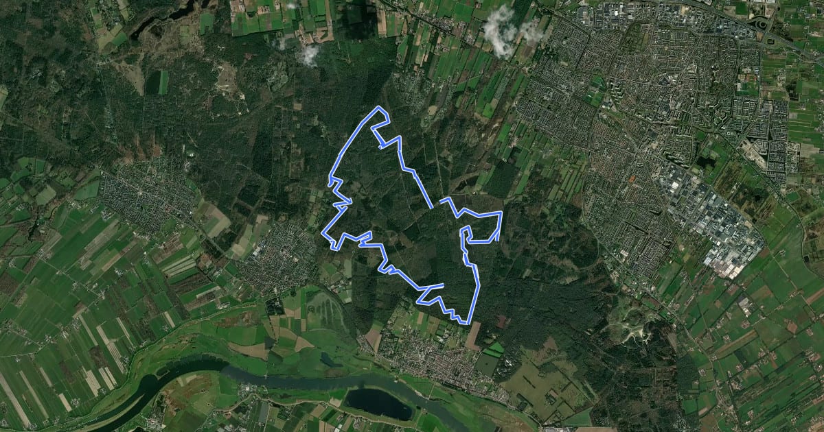 Маршрут MTB-route Amerongen на спутниковом снимке