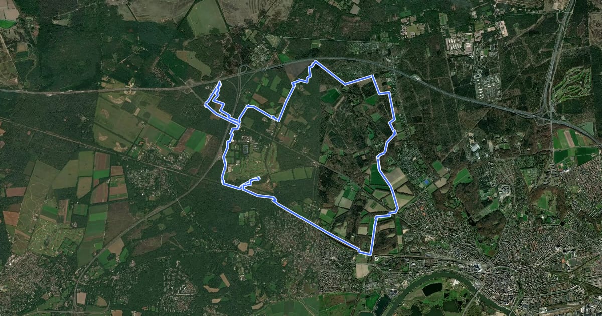 Маршрут MTB-route Arnhem на спутниковом снимке