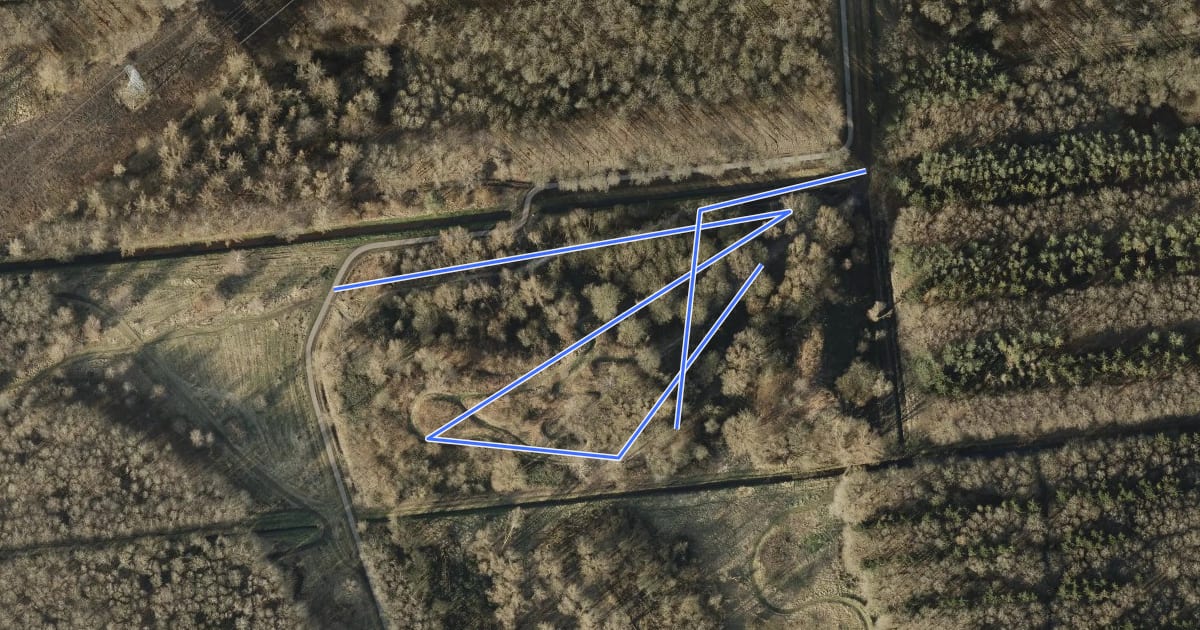 Маршрут MTB-route Assen Kloosterveen (extra lus) на спутниковом снимке