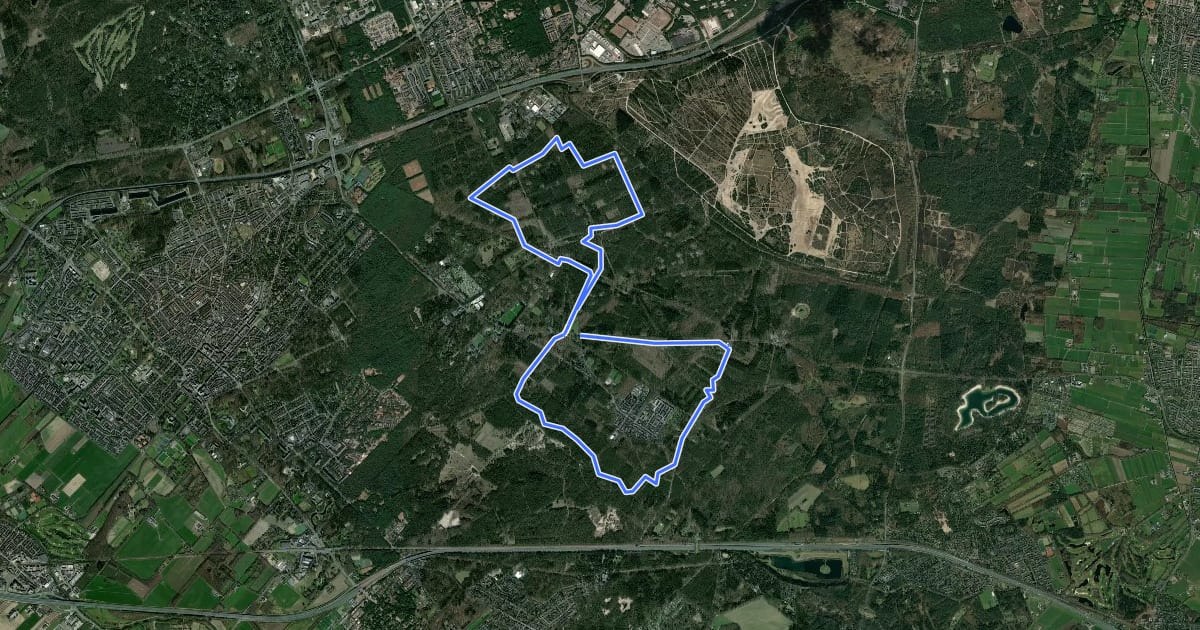 Маршрут MTB-route Austerlitz на спутниковом снимке