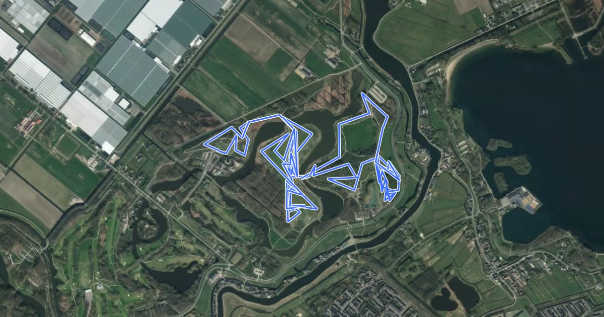 Маршрут MTB-route Bergschenhoek на спутниковом снимке