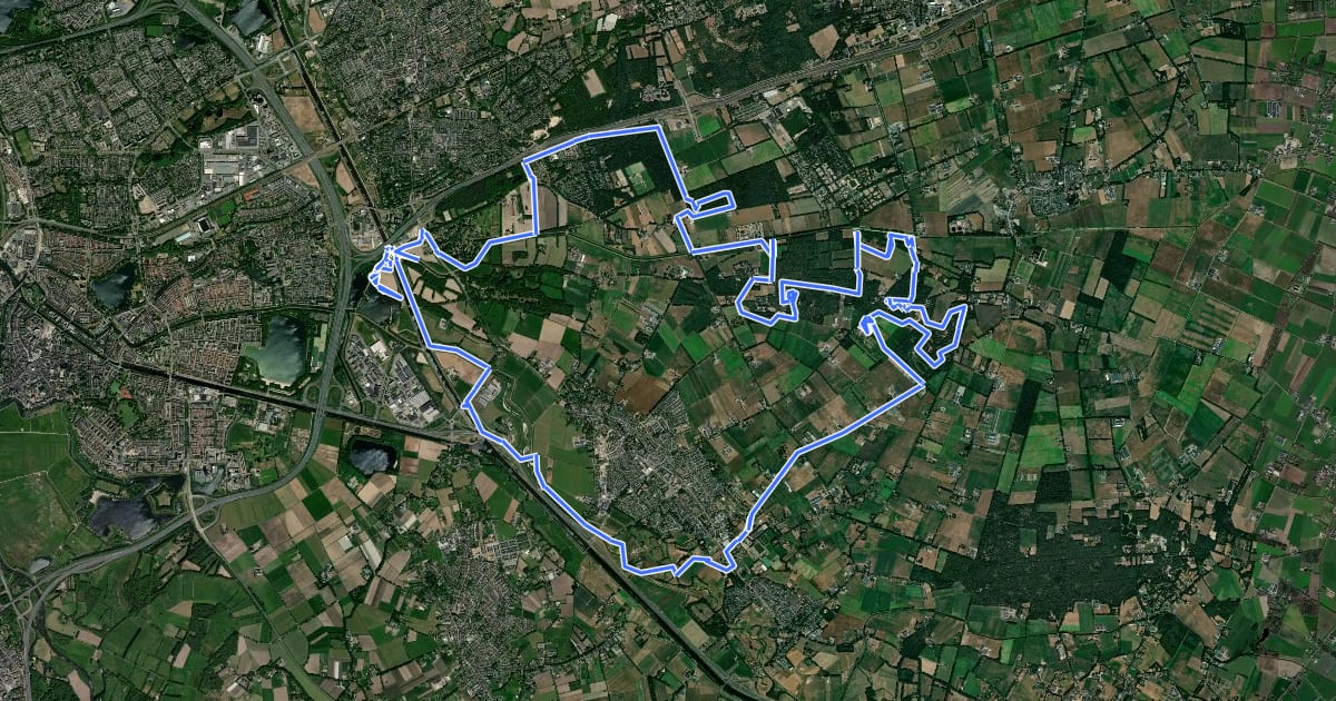 Маршрут MTB-route Berlicum на спутниковом снимке