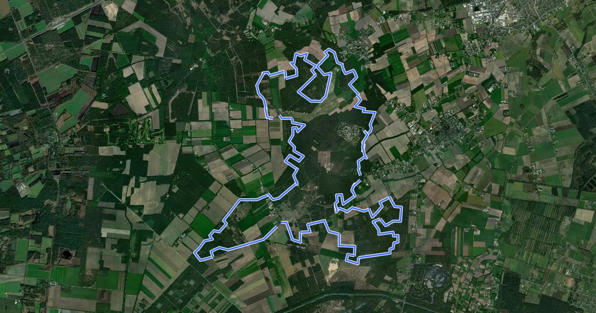 Маршрут MTB-route Boscheind (Luyksgestel) на спутниковом снимке