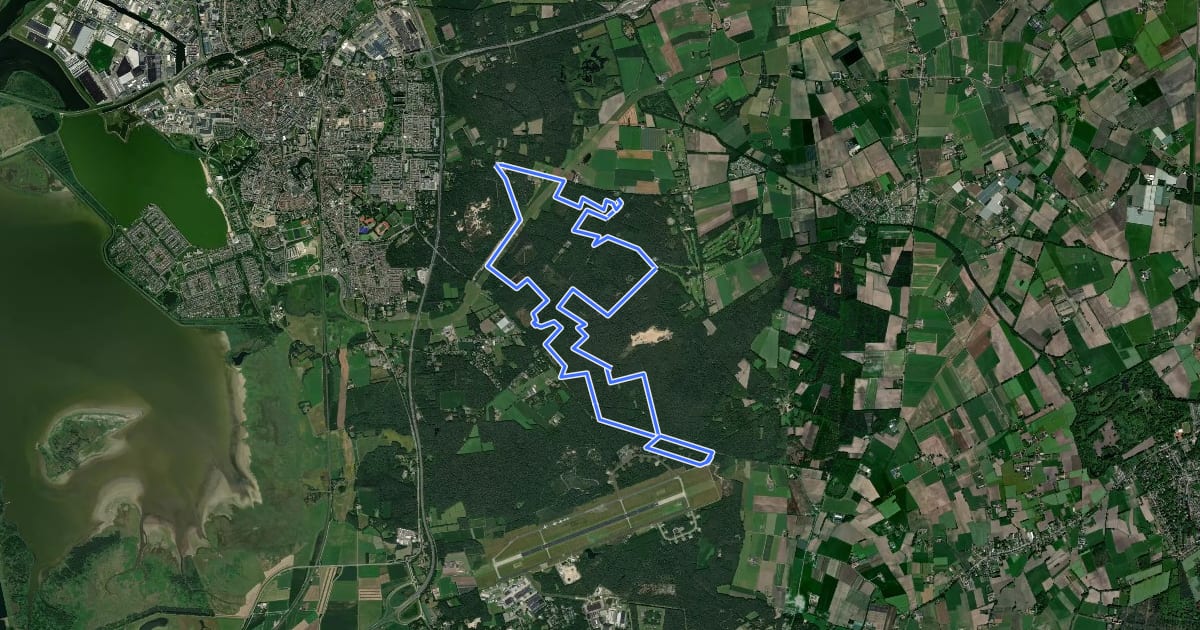 Маршрут MTB-route Boslust на спутниковом снимке