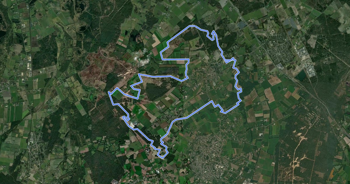 Маршрут MTB-route Cranendonk на спутниковом снимке