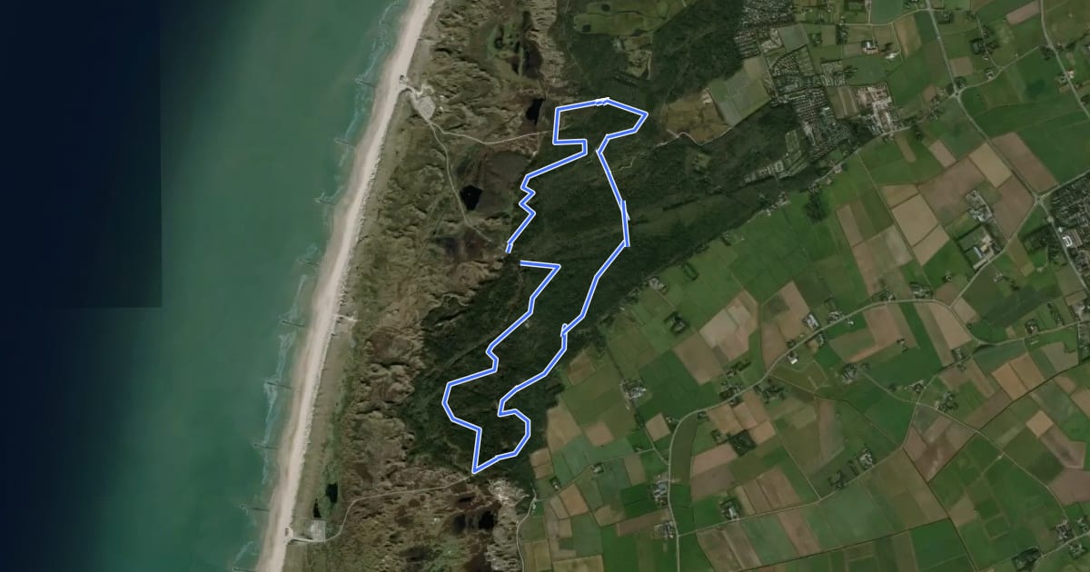 Маршрут MTB-route Den Burg (Texel) на спутниковом снимке