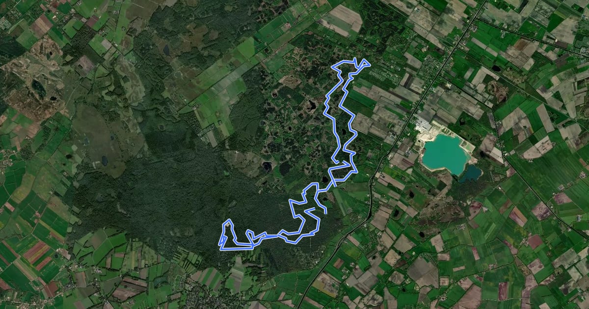 Маршрут MTB-route Diever - Hoogersmilde на спутниковом снимке
