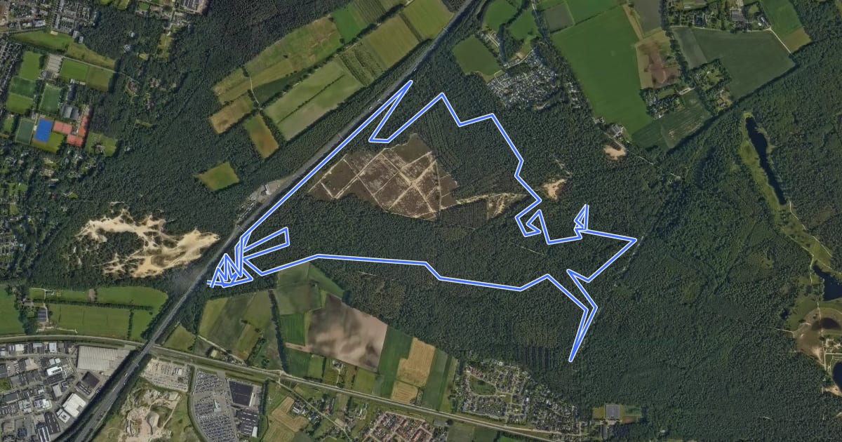 Маршрут MTB-route Dorst на спутниковом снимке
