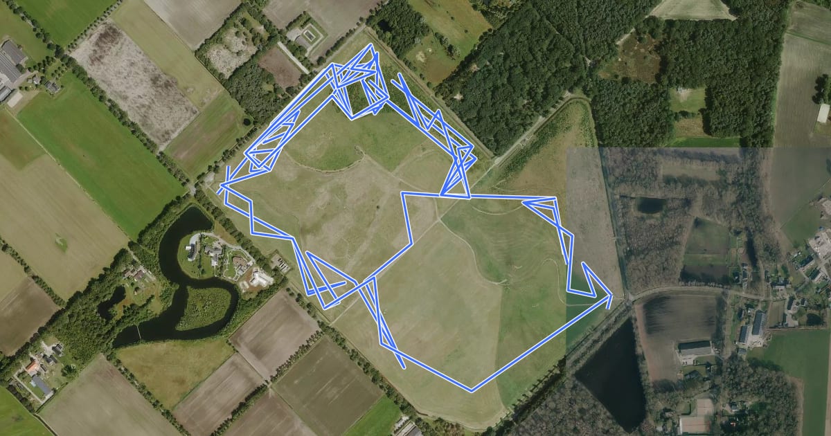 Маршрут MTB-route Eerde на спутниковом снимке