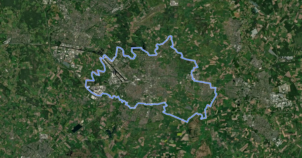 Маршрут MTB-route Enschede на спутниковом снимке