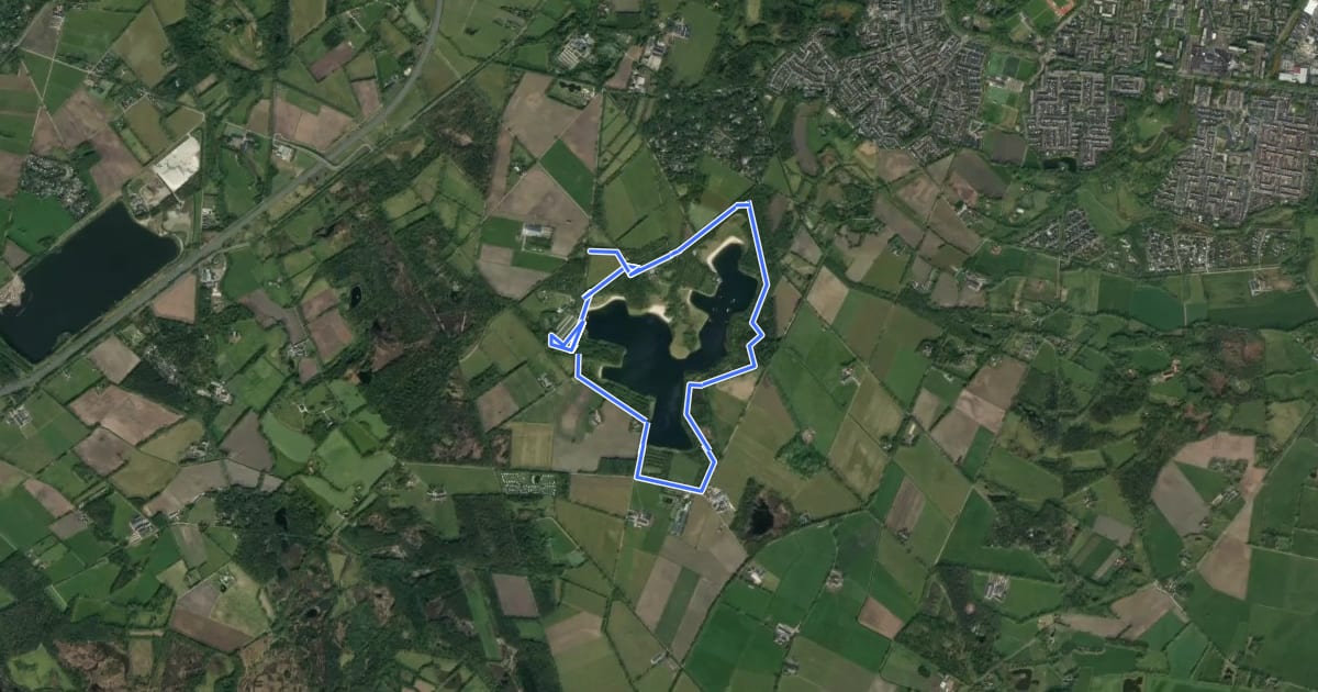 Маршрут MTB-route Enschede (Rutbeek) на спутниковом снимке