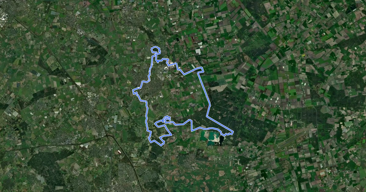 Маршрут MTB-route Gemert на спутниковом снимке