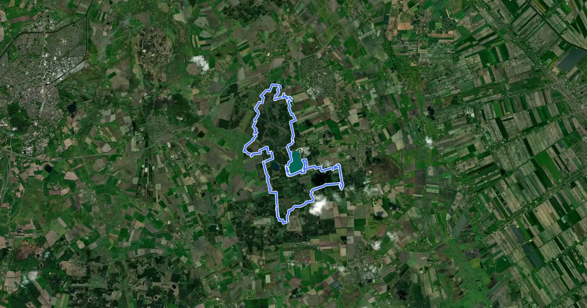 Маршрут MTB-route Gieten на спутниковом снимке