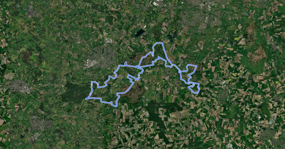 Маршрут MTB-route Haaksbergen на спутниковом снимке