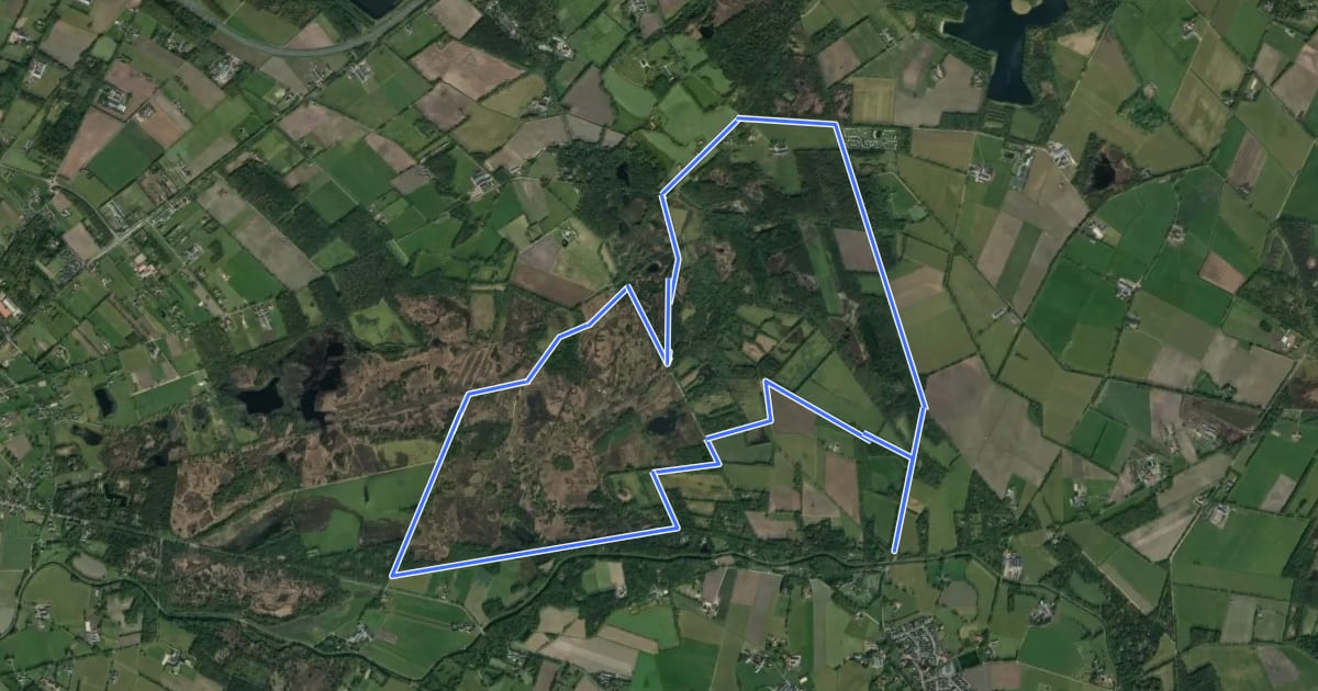 Маршрут MTB-route Haaksbergen (Lus 3) на спутниковом снимке