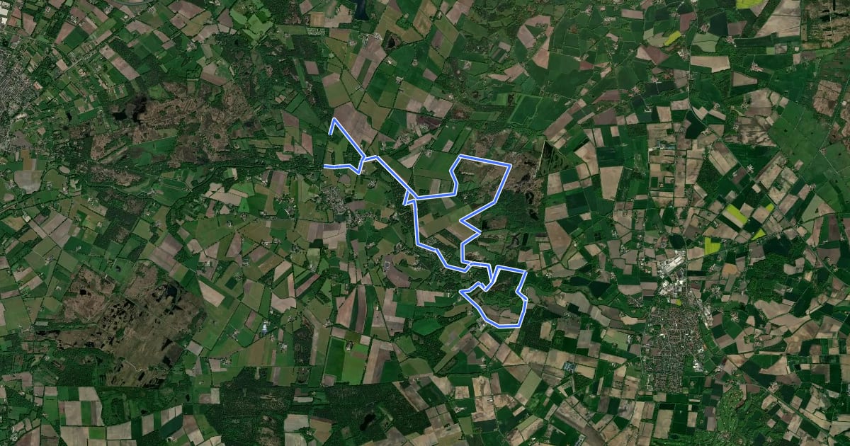 Маршрут MTB-route Haaksbergen (Lus 4) на спутниковом снимке