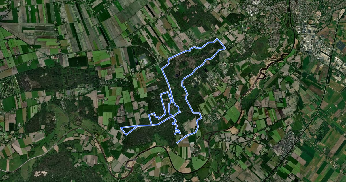 Маршрут MTB-route Hardenberg на спутниковом снимке