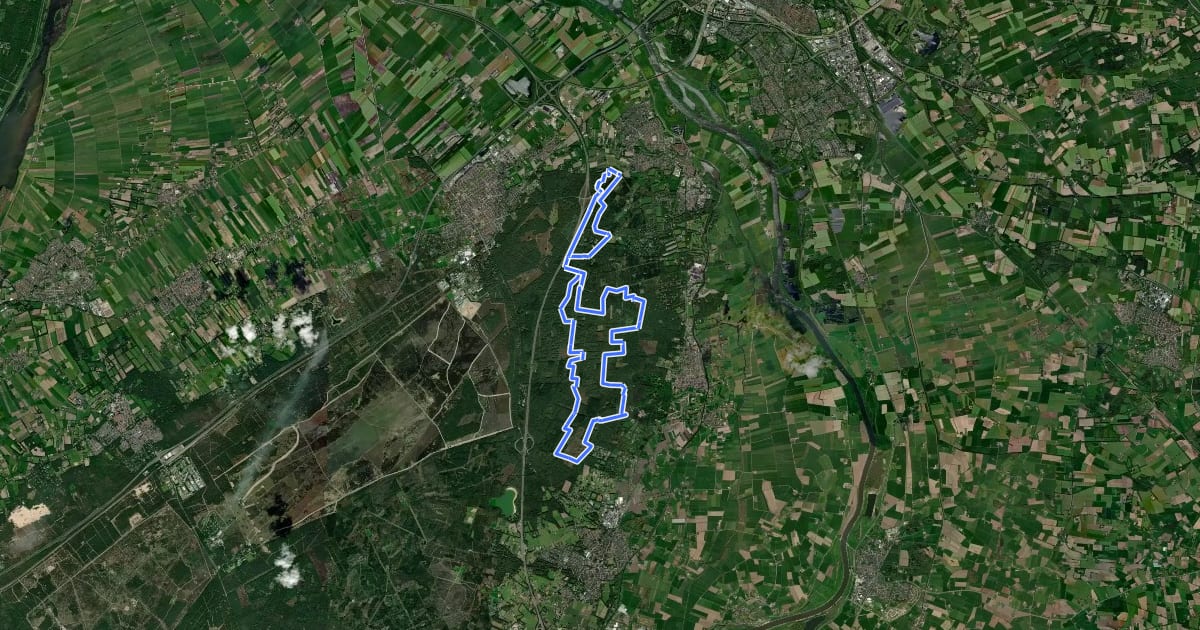 Маршрут MTB-route Hattem на спутниковом снимке