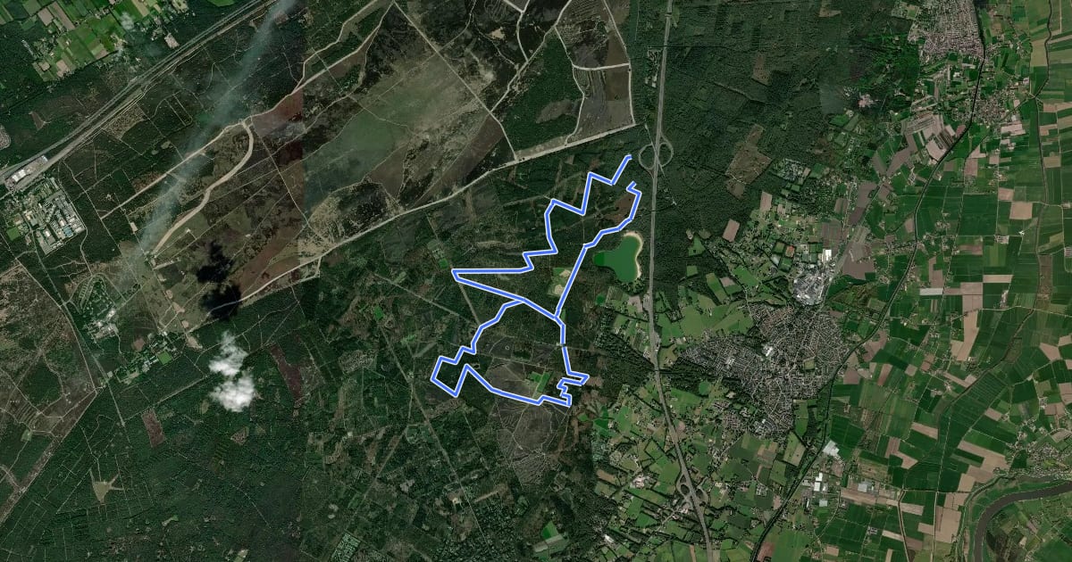 Маршрут MTB-route Heerde на спутниковом снимке