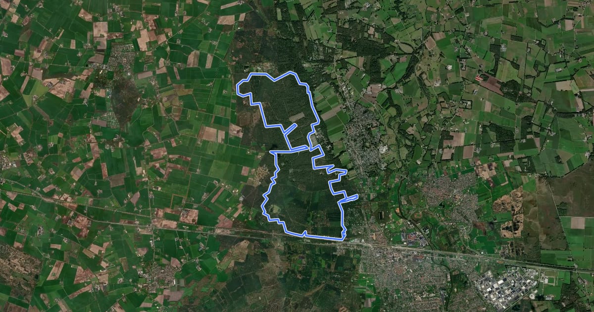 Маршрут MTB-route Hellendoorn на спутниковом снимке