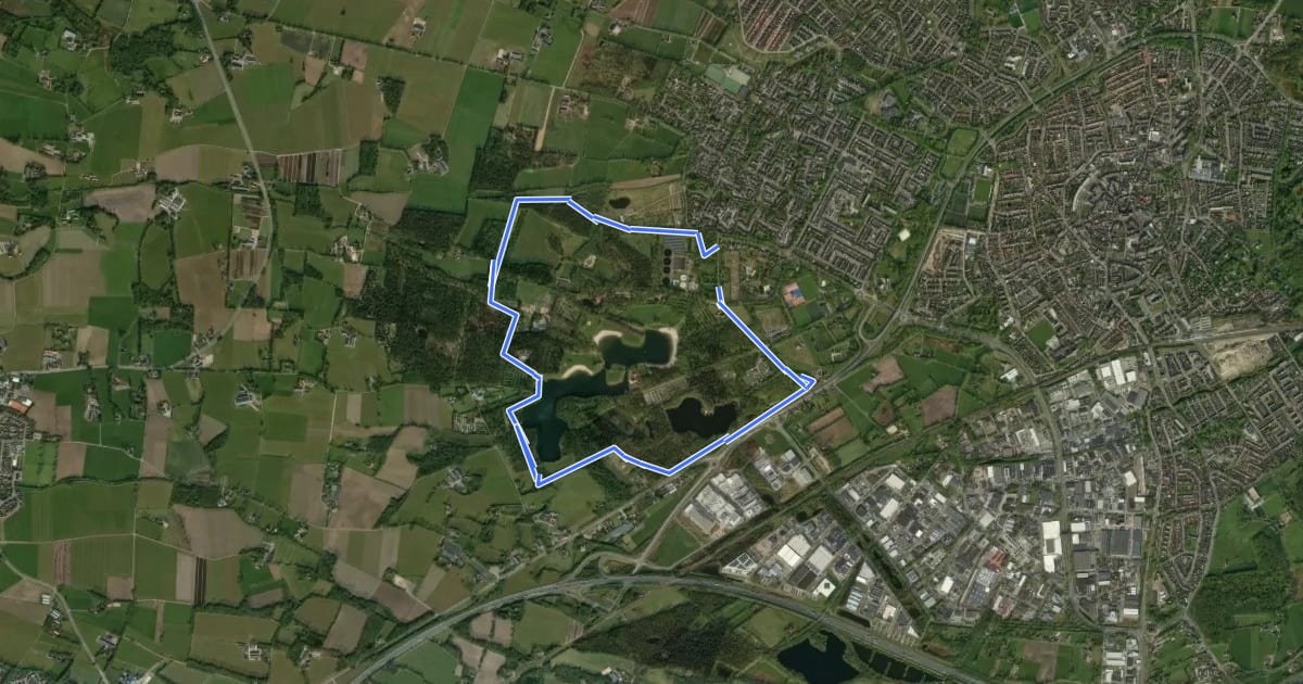 Маршрут MTB-route Het Hulsbeek на спутниковом снимке