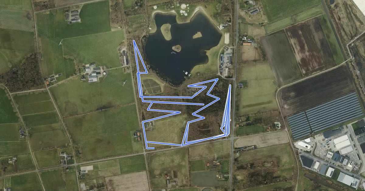 Маршрут MTB-route Het Lageveld на спутниковом снимке