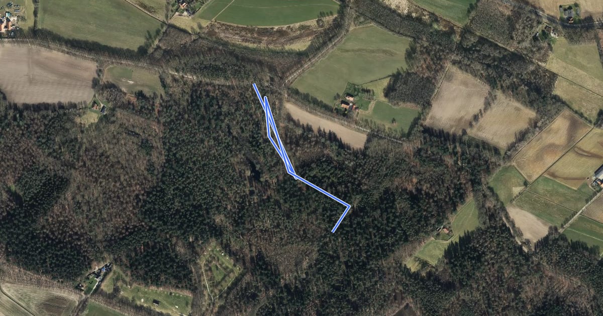 Маршрут MTB route Kruisberg на спутниковом снимке