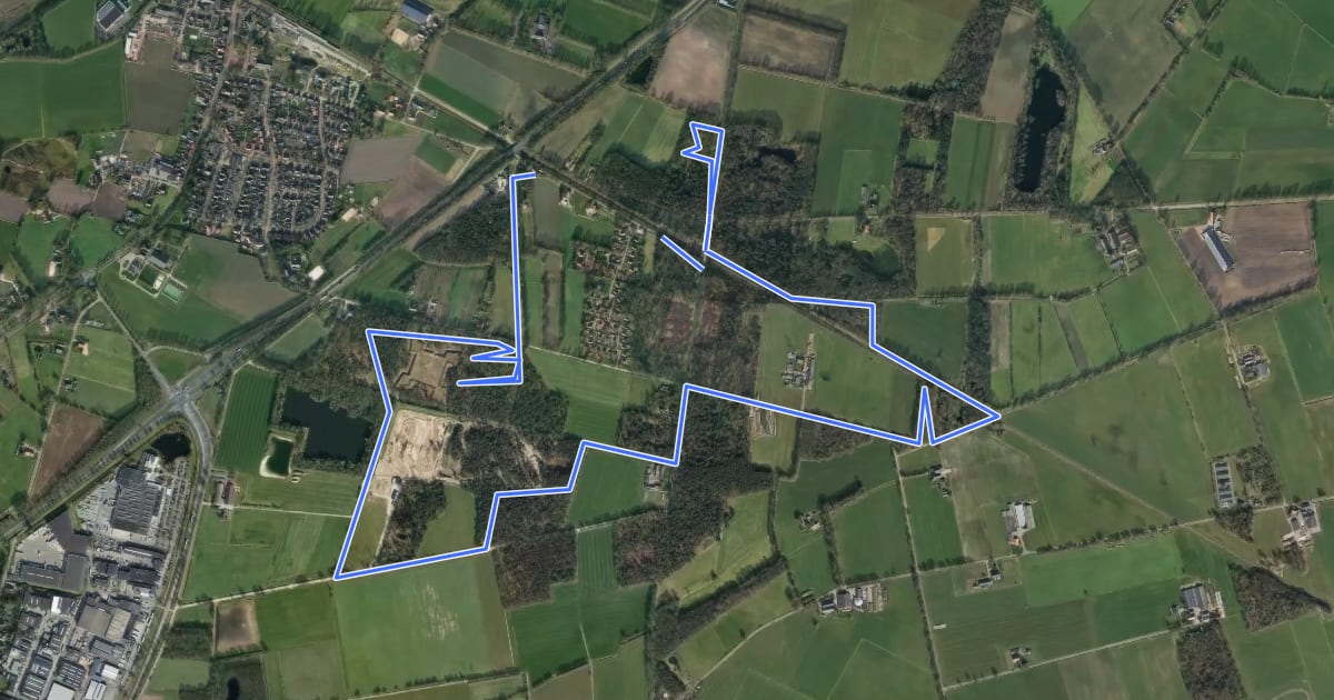 Маршрут MTB Route Lichtenvoorde на спутниковом снимке