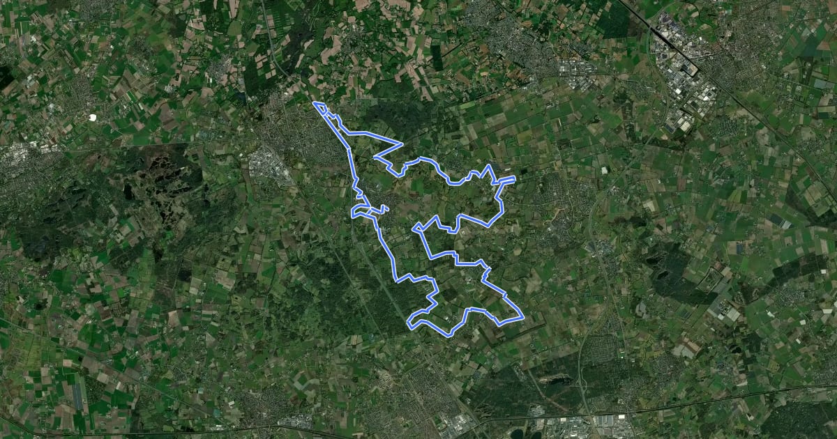 Маршрут MTB-route Liempde на спутниковом снимке