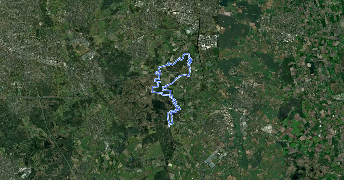 Маршрут MTB-route Lieropse Heide (Lierop) на спутниковом снимке