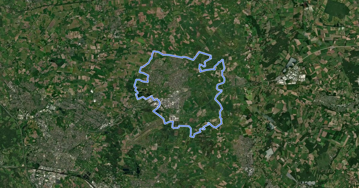 Маршрут MTB-route Losser на спутниковом снимке