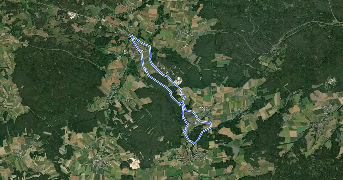 Маршрут mtb-Route Mühlstein - Bleierzweg на спутниковом снимке