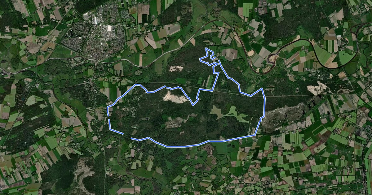 Маршрут MTB-route Ommen на спутниковом снимке