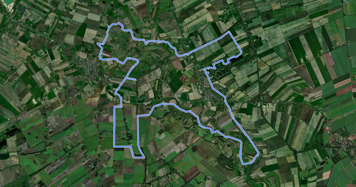 Маршрут MTB-route Onstwedde на спутниковом снимке
