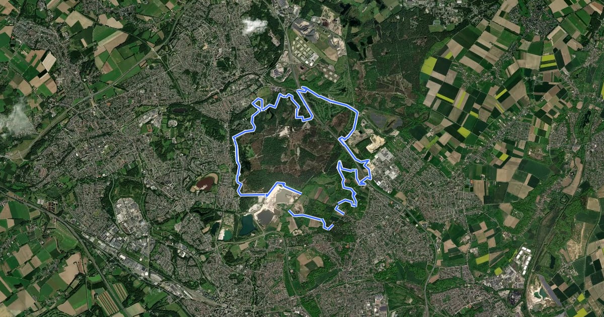 Маршрут MTB-route Parkstad Lus 1 на спутниковом снимке
