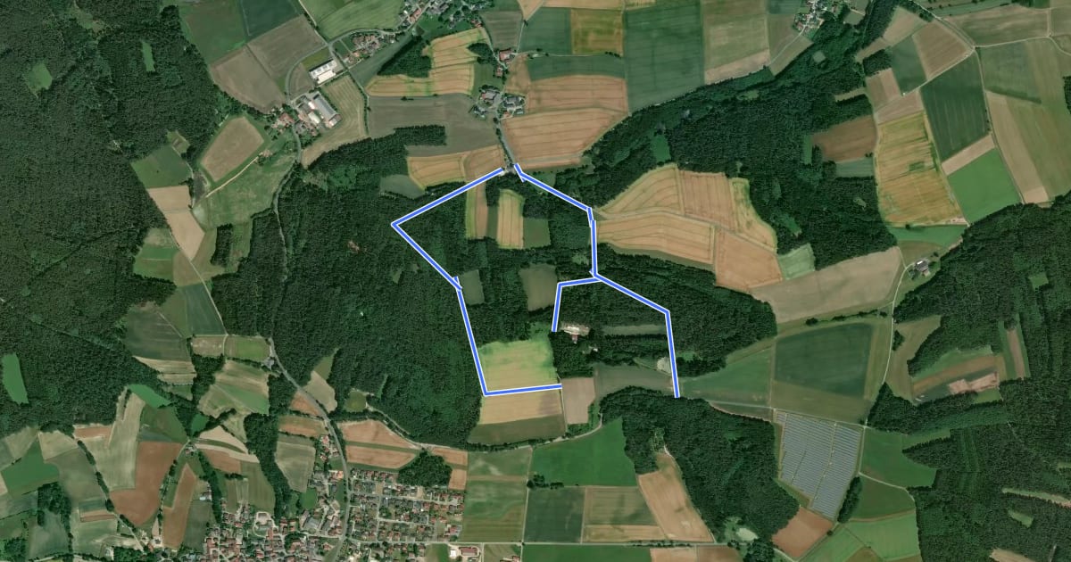 Маршрут mtb-Route Rödlashütte на спутниковом снимке