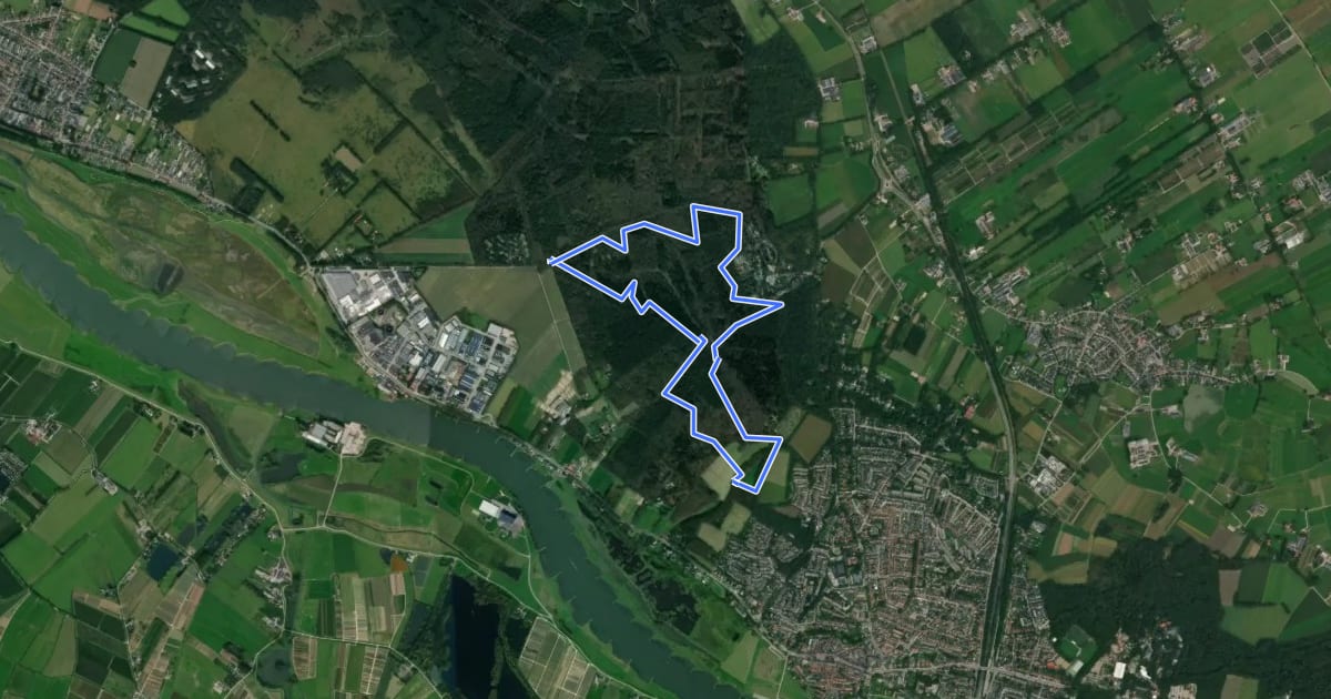 Маршрут MTB-route Rhenen на спутниковом снимке