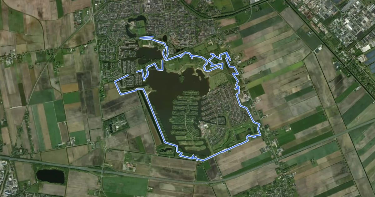 Маршрут MTB Route Rietplas (Emmen) на спутниковом снимке