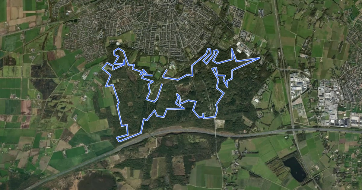 Маршрут MTB-route Rijssen на спутниковом снимке