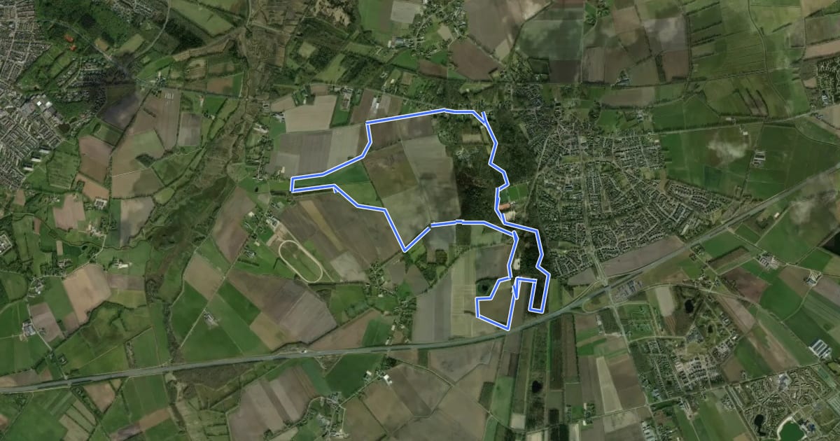 Маршрут MTB-route Rolde на спутниковом снимке