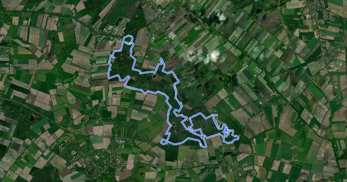 Маршрут MTB-route Sleenerzand на спутниковом снимке