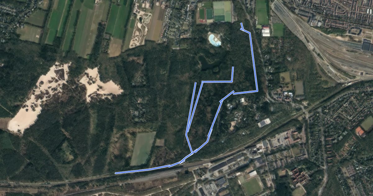 Маршрут MTB-route Soest Verbindingsroute Amersfoort на спутниковом снимке
