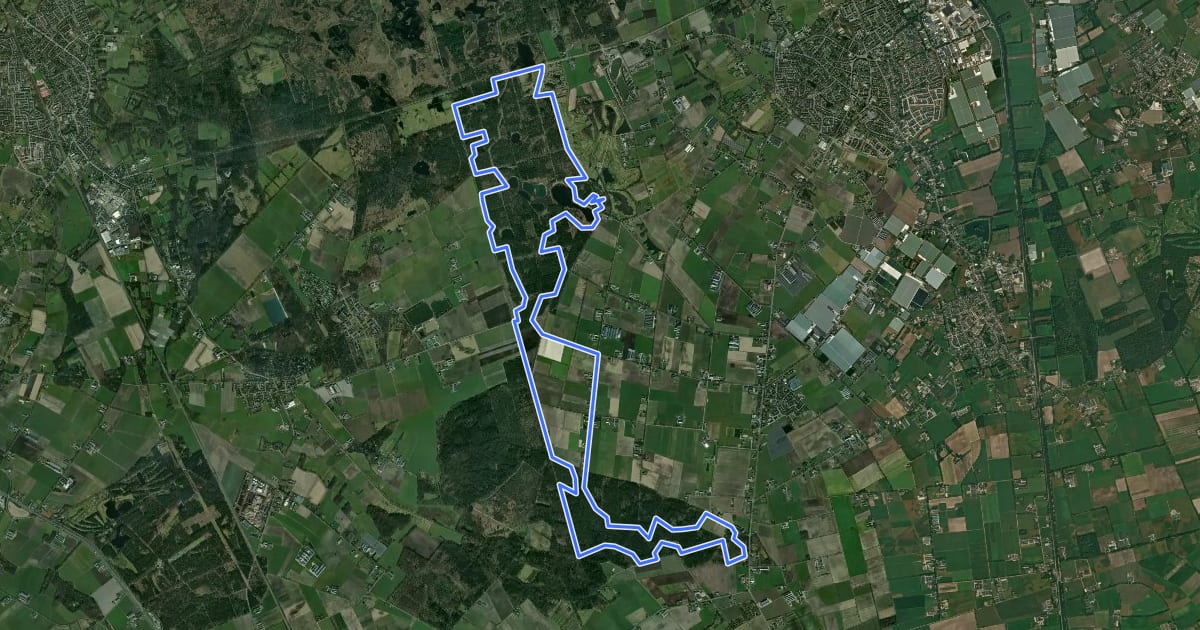 Маршрут MTB-route Somerense Heide на спутниковом снимке