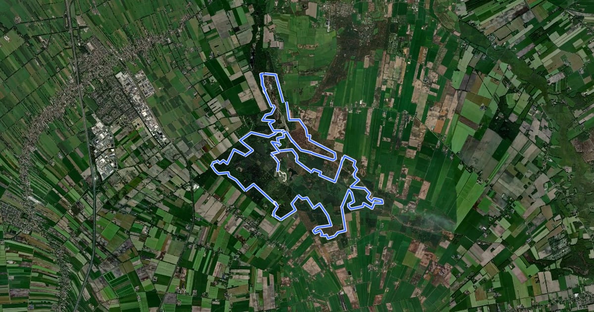 Маршрут MTB-route Staphorst на спутниковом снимке