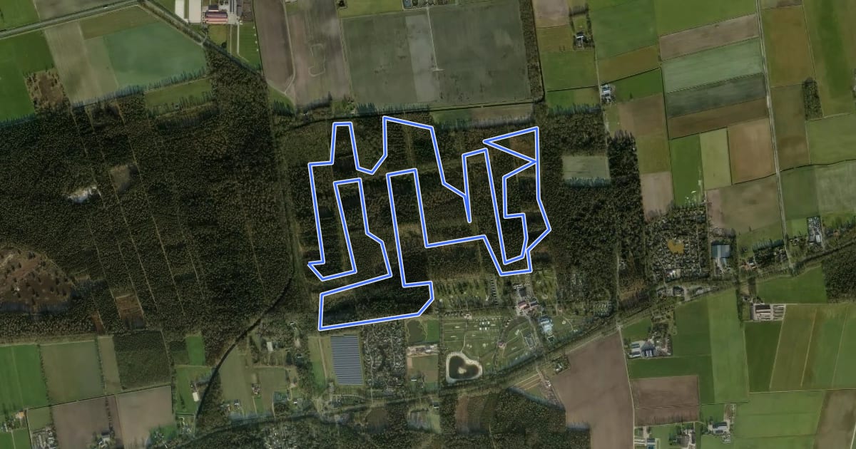 Маршрут MTB-route Stegeren на спутниковом снимке