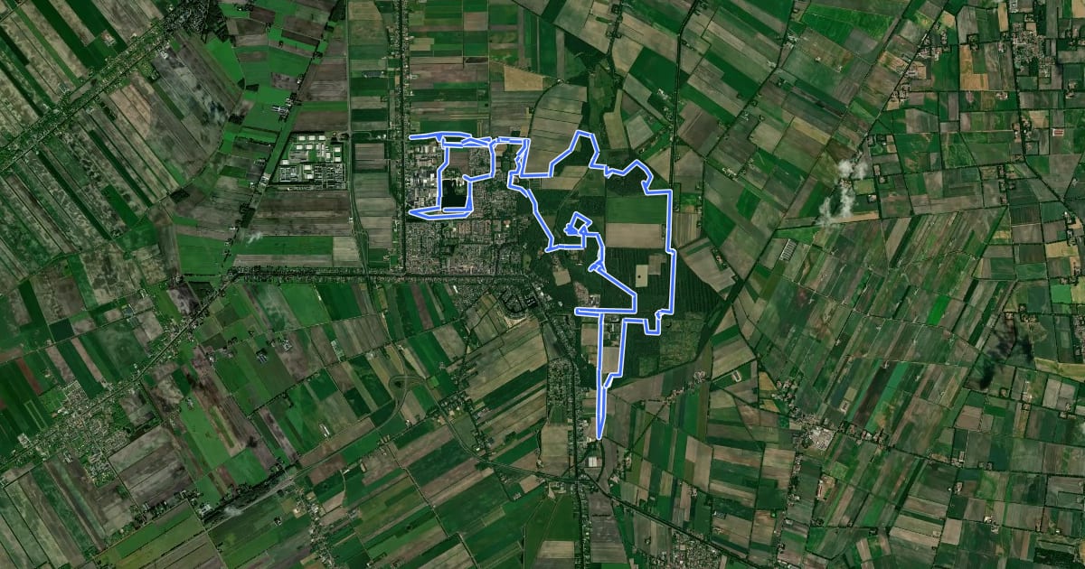 Маршрут MTB-route Ter Apel на спутниковом снимке