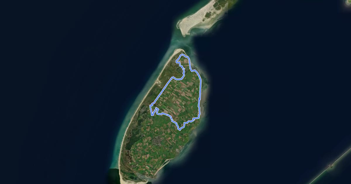 Маршрут MTB-route Texel (Noord) на спутниковом снимке