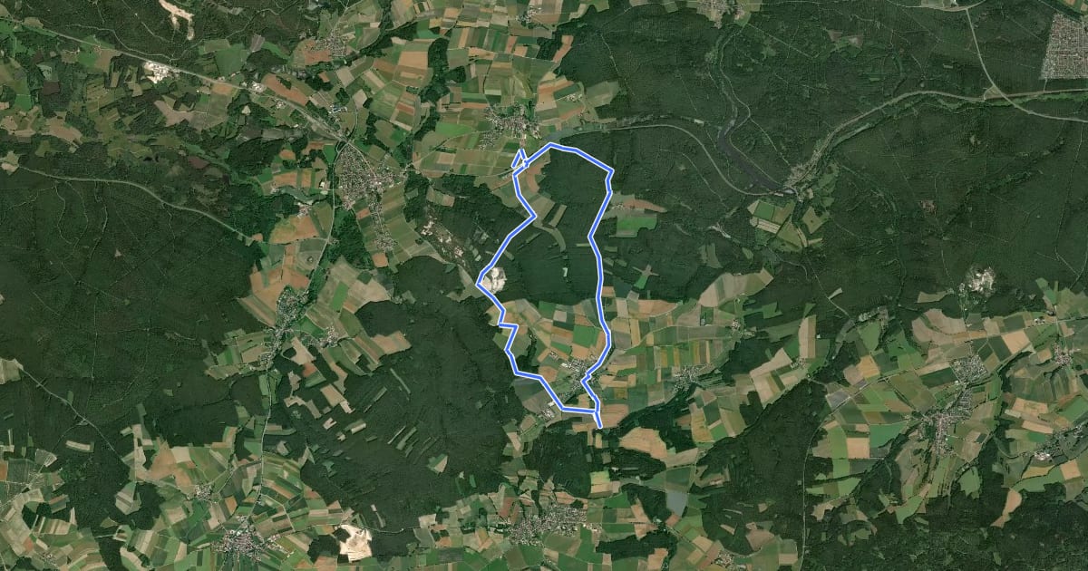 Маршрут mtb Route Turmweg на спутниковом снимке