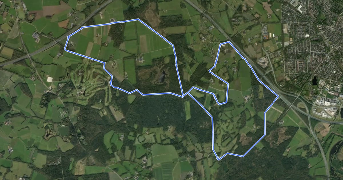 Маршрут MTB-route Twickel "Noordlus" на спутниковом снимке
